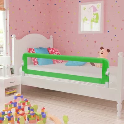 VidaXL Barrière de lit pour enfants 150x42 cm Vert – Image 2