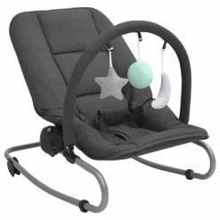VidaXL Transat pour bébé Anthracite Acier