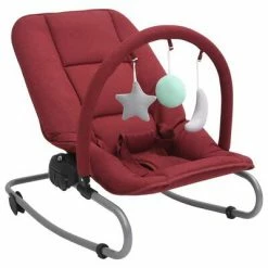 VidaXL Transat pour bébé Rouge Acier