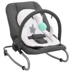VidaXL Transat pour bébé Anthracite Acier