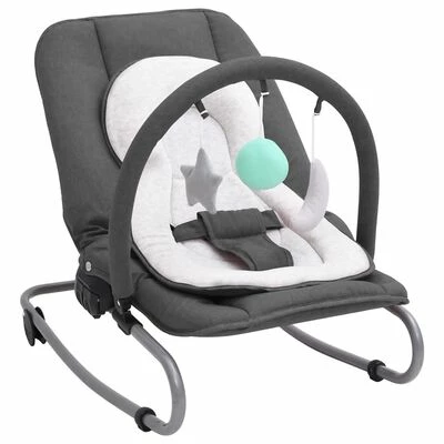 VidaXL Transat pour bébé Anthracite Acier
