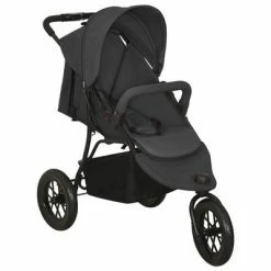 VidaXL Poussette pour bébé Anthracite Acier