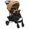 VidaXL Poussette pour bébé 2-en-1 Taupe Acier