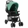 VidaXL Poussette pour bébé 2-en-1 Vert et noir Acier