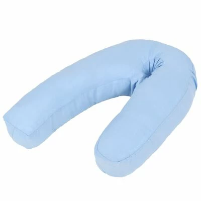 VidaXL Coussin de grossesse en forme de J 54x(36-43) cm Bleu