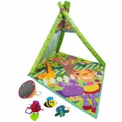 Lamaze Tapis de jeu 4 en 1 à motif d'animaux