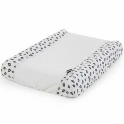 CHILDHOME Housse de coussin à langer Jersey et éponge Léopard