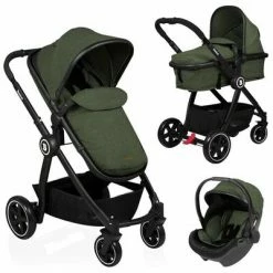 Baninni Poussette/landau Otto 3-in-1 Vert olive