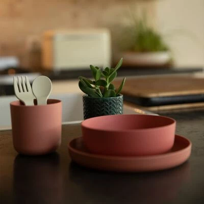 Bo Jungle Ensemble de vaisselle bébé 5 pcs CPLA Terre cuite – Image 2