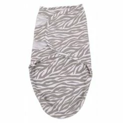 Bo Jungle Couverture emmaillotée Gris et blanc Tigre S