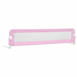 VidaXL Barrière de sécurité de lit d'enfant Rose 180x42 cm Polyester