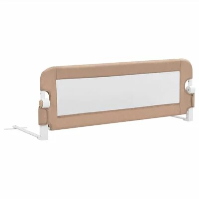 VidaXL Barrière de sécurité de lit d'enfant Taupe 120x42 cm Polyester