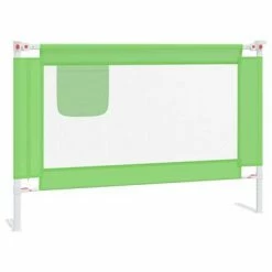 VidaXL Barrière de sécurité de lit d'enfant Vert 100x25 cm Tissu
