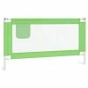 VidaXL Barrière de sécurité de lit d'enfant Vert 150x25 cm Tissu