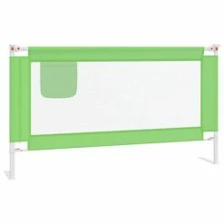 VidaXL Barrière de sécurité de lit d'enfant Vert 150x25 cm Tissu