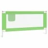 VidaXL Barrière de sécurité de lit d'enfant Vert 180x25 cm Tissu
