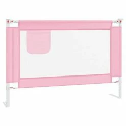 VidaXL Barrière de sécurité de lit d'enfant Rose 100x25 cm Tissu