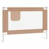 VidaXL Barrière de sécurité de lit enfant Taupe 90x25 cm Tissu