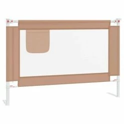 VidaXL Barrière de sécurité de lit d'enfant Taupe 100x25 cm Tissu