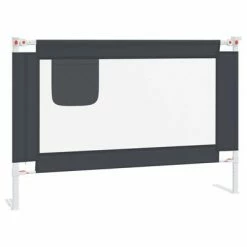 VidaXL Barrière de sécurité de lit d'enfant Gris foncé 100x25 cm Tissu