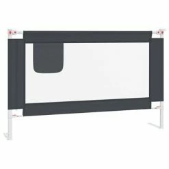 VidaXL Barrière de sécurité de lit d'enfant Gris foncé 120x25 cm Tissu