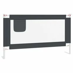 VidaXL Barrière de sécurité de lit d'enfant Gris foncé 140x25 cm Tissu