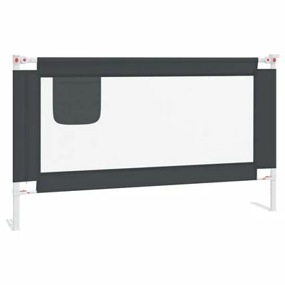 VidaXL Barrière de sécurité de lit d'enfant Gris foncé 140x25 cm Tissu