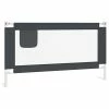 VidaXL Barrière de sécurité de lit d'enfant Gris foncé 150x25 cm Tissu