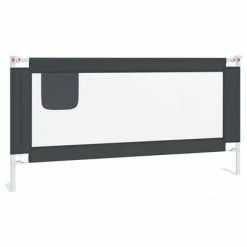 VidaXL Barrière de sécurité de lit d'enfant Gris foncé 180x25 cm Tissu