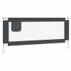 VidaXL Barrière de sécurité de lit d'enfant Gris foncé 200x25 cm Tissu
