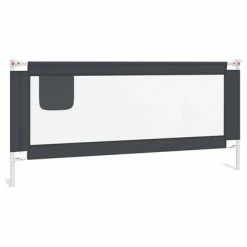 VidaXL Barrière de sécurité de lit d'enfant Gris foncé 200x25 cm Tissu