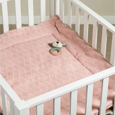 Jollein Courtepointe de parc d'enfant River Knit 80x100 cm Rose pâle – Image 2