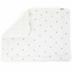 CHILDHOME Tapis de parc enfants 75x95 cm Jersey Hearts et mousseline