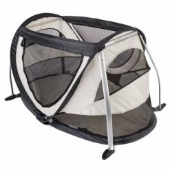 DERYAN Lit d'enfant de voyage escamotable à moustiquaire Crème