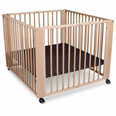 TiSsi Parc pliable pour enfants Moritz 90x95x75 cm Naturel – Image 2