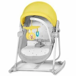 Kinderkraft Transat pour bébé 5 en 1 UNIMO Jaune et gris