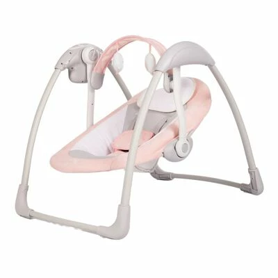 Bo Jungle Transat pour bébé portable Dolphy Gris et rose