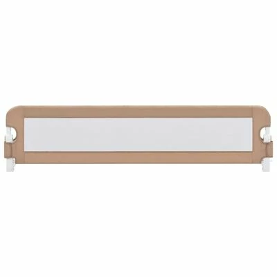 VidaXL Barrière de sécurité de lit d'enfant Taupe 180x42 cm Polyester – Image 3