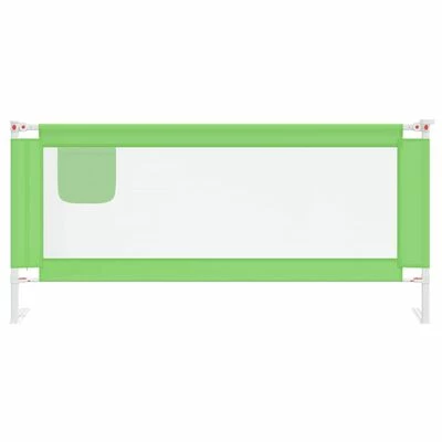 VidaXL Barrière de sécurité de lit d'enfant Vert 200x25 cm Tissu – Image 3