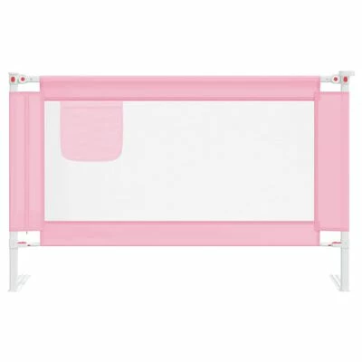 VidaXL Barrière de sécurité de lit d'enfant Rose 120x25 cm Tissu – Image 3