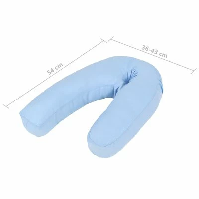 VidaXL Coussin de grossesse en forme de J 54x(36-43) cm Bleu – Image 3