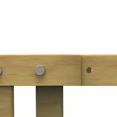 Noma Barrière de sécurité extensible 63,5-106 cm Bois naturel 93729 – Image 3