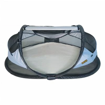 DERYAN Lit d'enfant voyage escamotable Baby Luxe à moustiquaire Bleu – Image 3