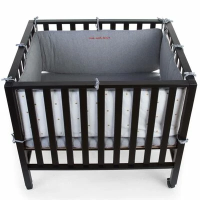 CHILDHOME Protection de parc pour enfants 340x35 cm Jersey Pois dorés – Image 3