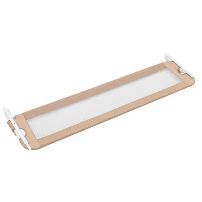 VidaXL Barrière de sécurité de lit d'enfant Taupe 180x42 cm Polyester – Image 4
