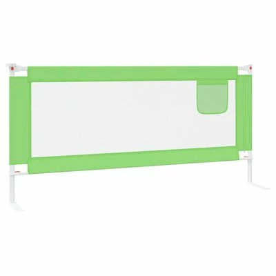 VidaXL Barrière de sécurité de lit d'enfant Vert 200x25 cm Tissu – Image 4