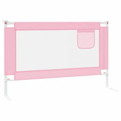VidaXL Barrière de sécurité de lit d'enfant Rose 120x25 cm Tissu – Image 4