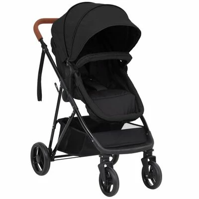 VidaXL Poussette pour bébé 3-en-1 Anthracite et noir Acier – Image 4