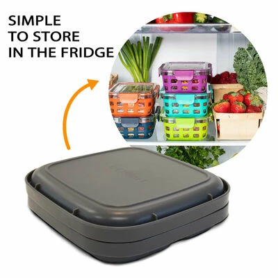 DERYAN Vaisselle enfant Silicone Quuby Gris – Image 4