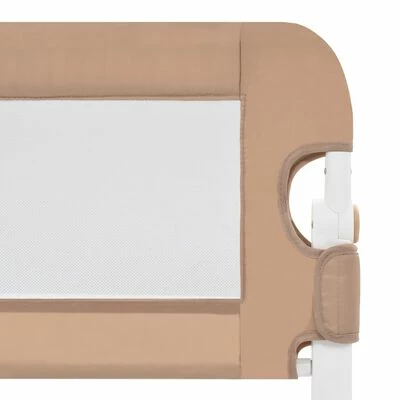 VidaXL Barrière de sécurité de lit d'enfant Taupe 120x42 cm Polyester – Image 5